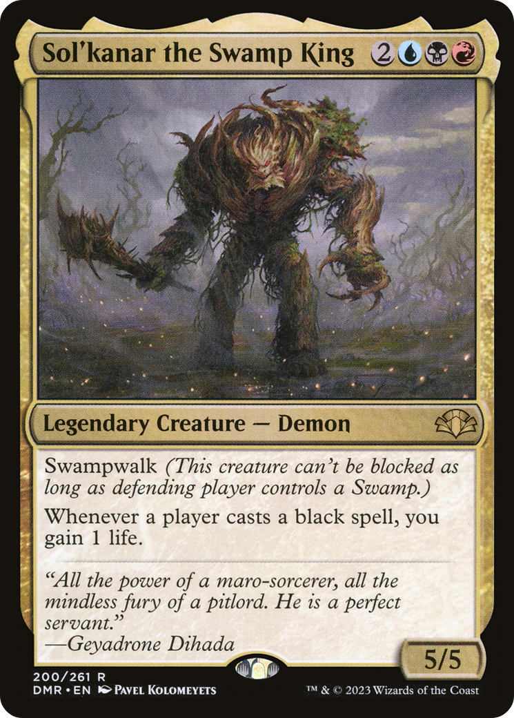 Sol'kanar the Swamp King [Dominaria Remastered] | Boutique FDB TCG