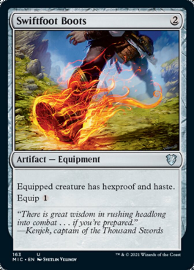 Swiftfoot Boots [Innistrad: Midnight Hunt Commander] | Boutique FDB TCG