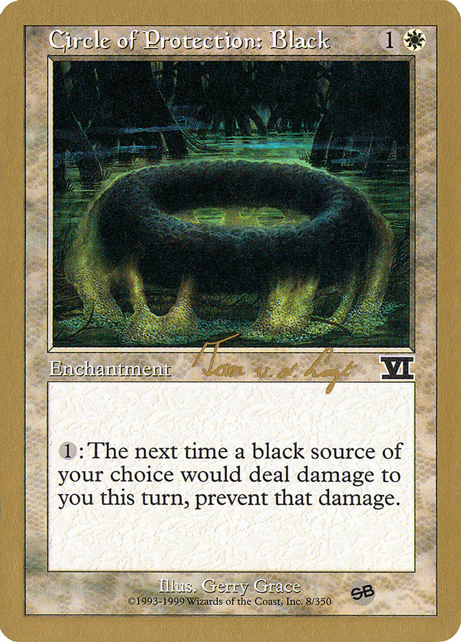 Circle of Protection: Black (Tom van de Logt) (SB) [World Championship Decks 2000] | Boutique FDB TCG