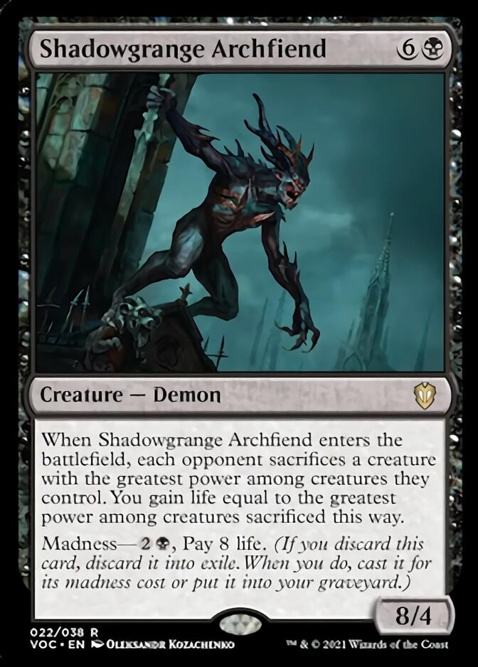 Shadowgrange Archfiend [Innistrad: Crimson Vow Commander] | Boutique FDB TCG