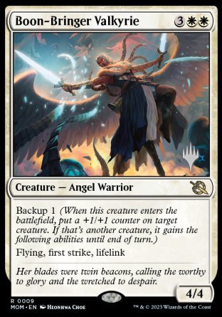 Boon-Bringer Valkyrie (Promo Pack) [March of the Machine Promos] | Boutique FDB TCG