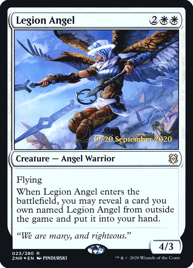 Legion Angel [Zendikar Rising Prerelease Promos] | Boutique FDB TCG