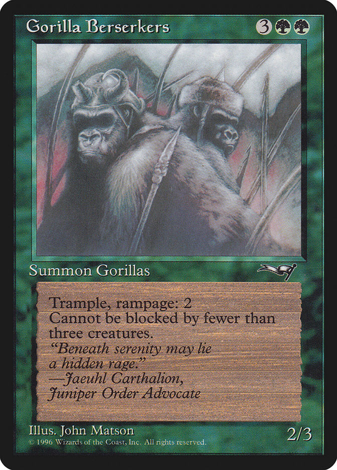 Gorilla Berserkers (Mouths Closed) [Alliances] | Boutique FDB TCG