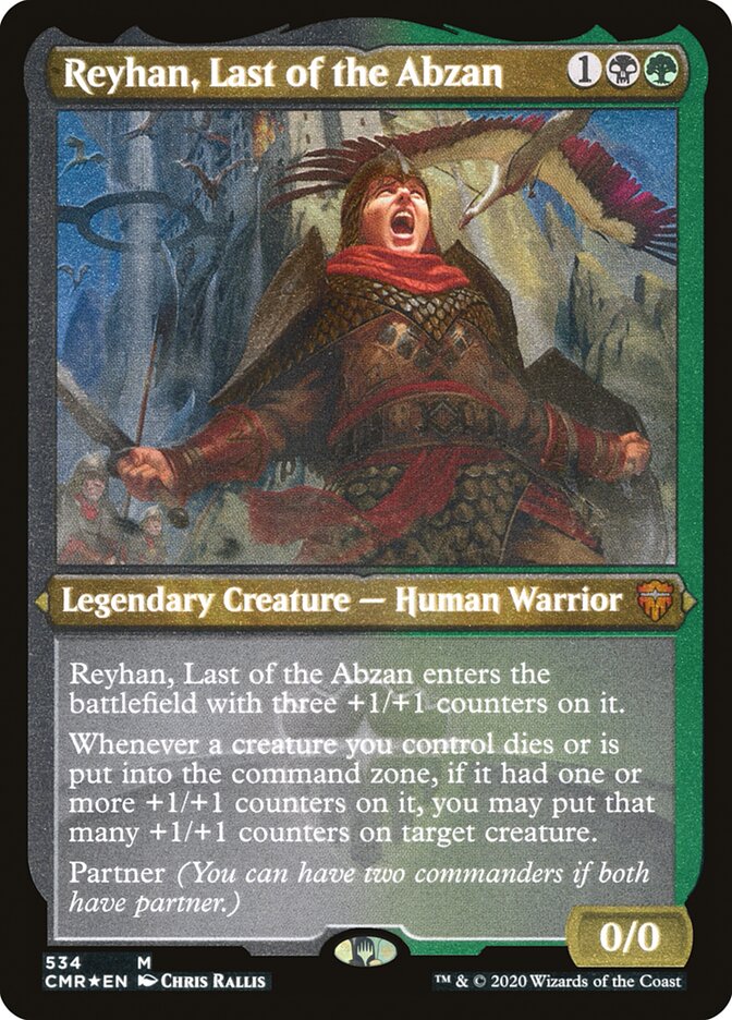 Reyhan, Last of the Abzan (Etched) [Commander Legends] | Boutique FDB TCG