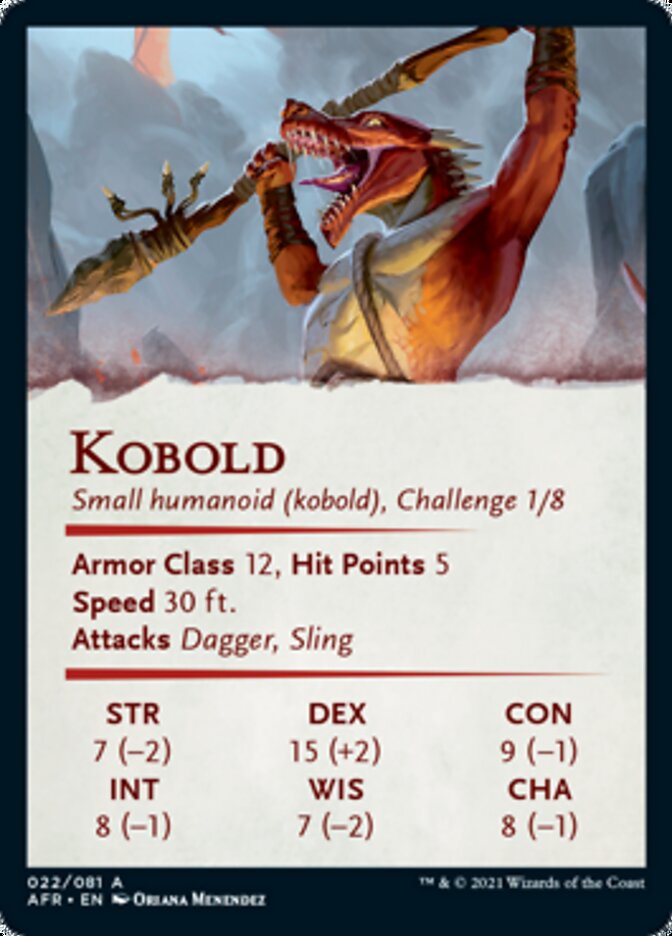 Kobold Art Card [Dungeons & Dragons: Adventures in the Forgotten Realms Art Series] | Boutique FDB TCG