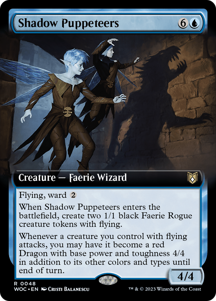 Shadow Puppeteers (Extended Art) [Wilds of Eldraine Commander] | Boutique FDB TCG