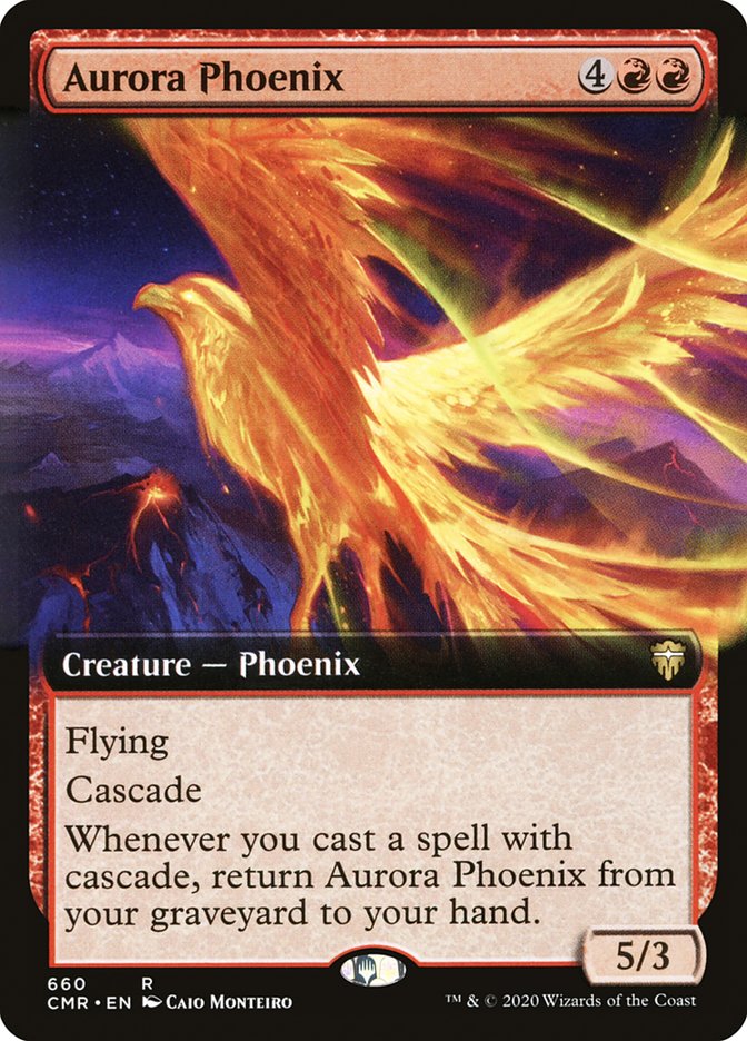 Aurora Phoenix (Extended Art) [Commander Legends] | Boutique FDB TCG