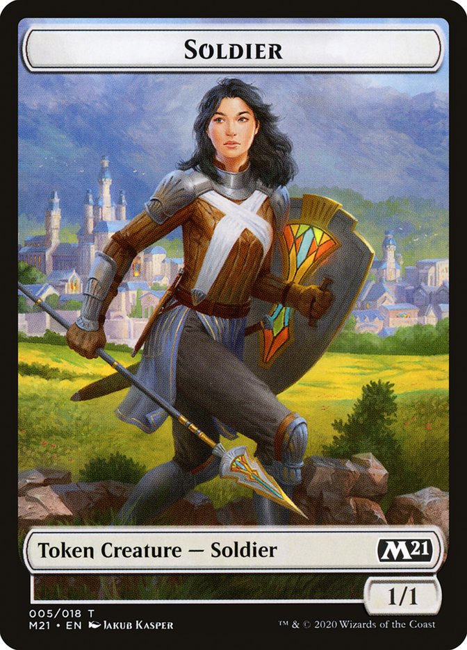 Soldier Token [Core Set 2021 Tokens] | Boutique FDB TCG