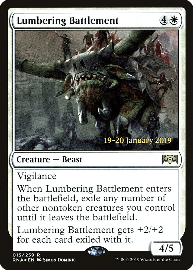 Lumbering Battlement [Ravnica Allegiance Prerelease Promos] | Boutique FDB TCG