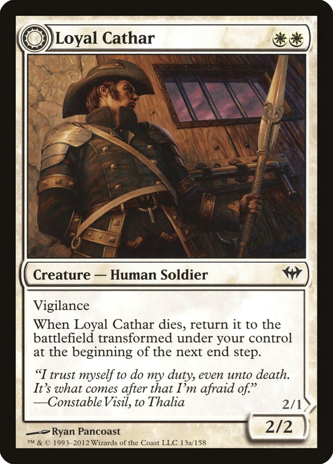 Loyal Cathar // Unhallowed Cathar [Dark Ascension] | Boutique FDB TCG