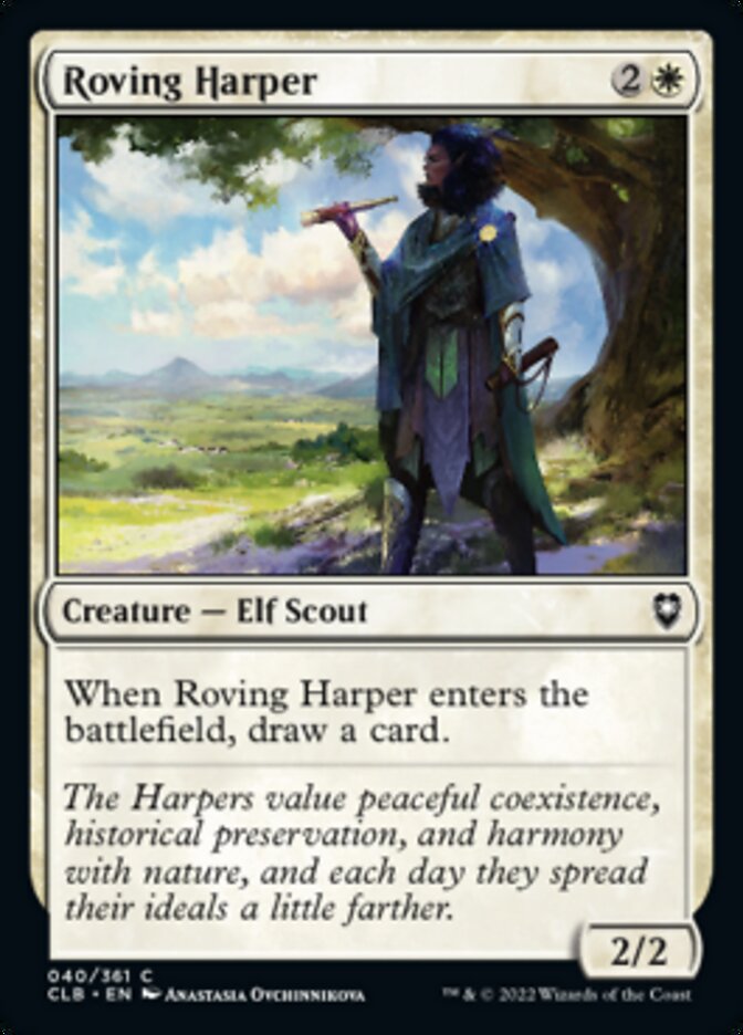 Roving Harper [Commander Legends: Battle for Baldur's Gate] | Boutique FDB TCG