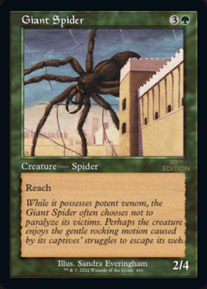 Giant Spider (Retro) [30th Anniversary Edition] | Boutique FDB TCG