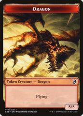 Heart-Piercer Manticore // Dragon Double-Sided Token [Commander 2019 Tokens] | Boutique FDB TCG