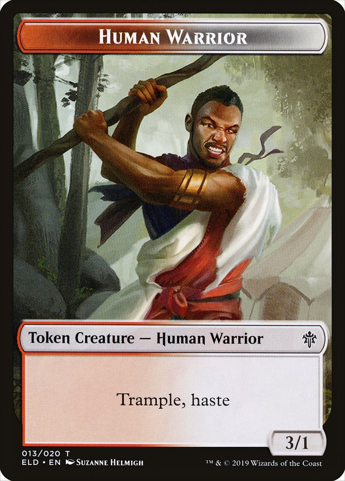 Human Warrior Token [Throne of Eldraine Tokens] | Boutique FDB TCG