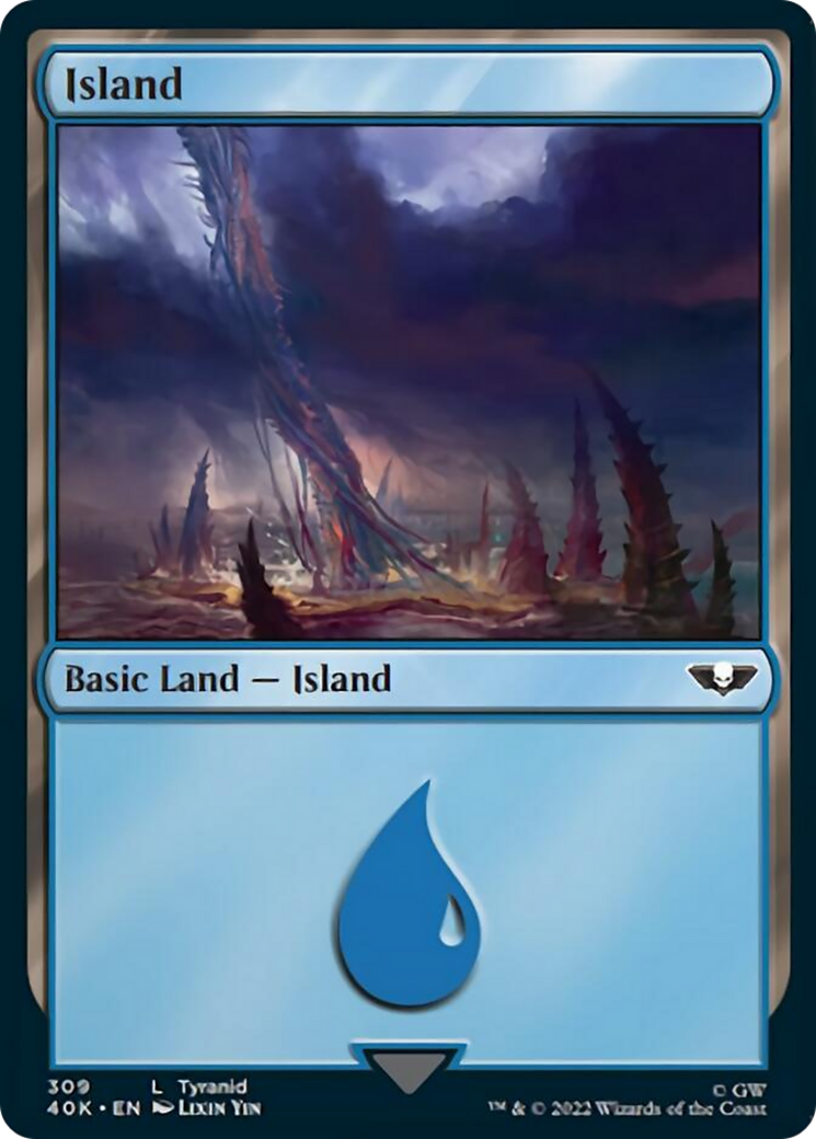 Island (309) (Surge Foil) [Warhammer 40,000] | Boutique FDB TCG