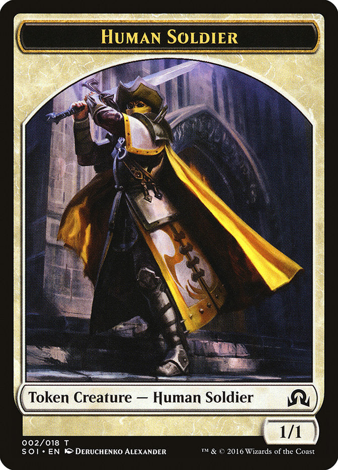 Human Soldier Token [Shadows over Innistrad Tokens] | Boutique FDB TCG