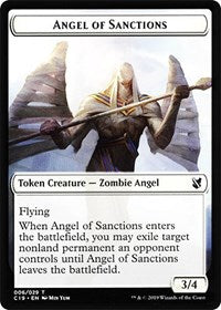 Angel of Sanctions // Horror Double-Sided Token [Commander 2019 Tokens] | Boutique FDB TCG