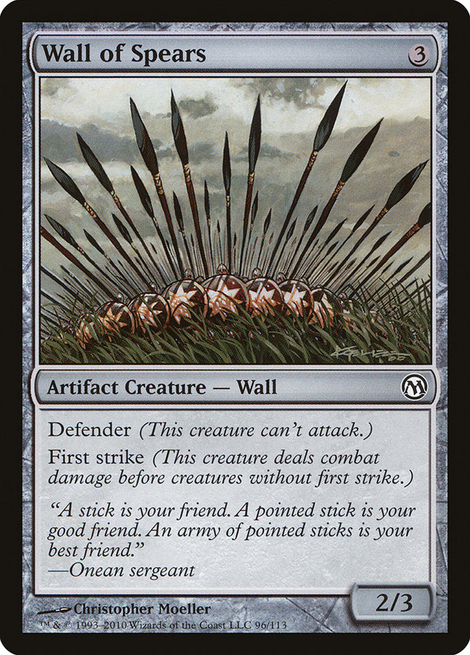 Wall of Spears [Duels of the Planeswalkers] | Boutique FDB TCG