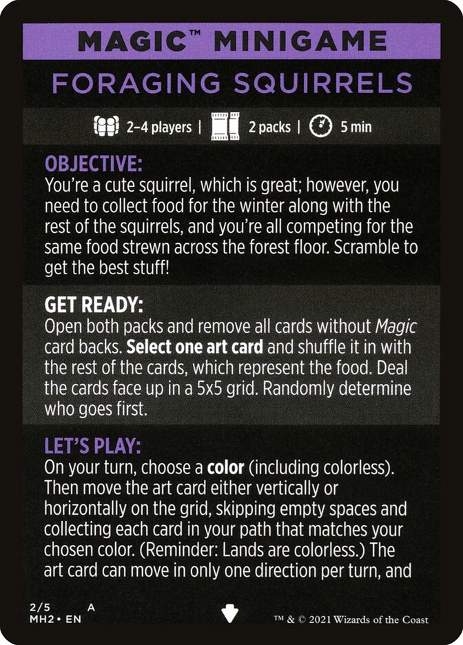 Foraging Squirrels (Magic Minigame) [Modern Horizons 2 Minigame] | Boutique FDB TCG