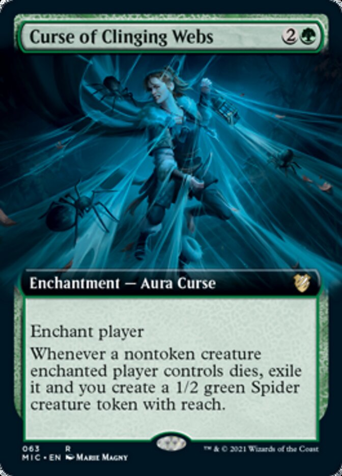 Curse of Clinging Webs (Extended Art) [Innistrad: Midnight Hunt Commander] | Boutique FDB TCG