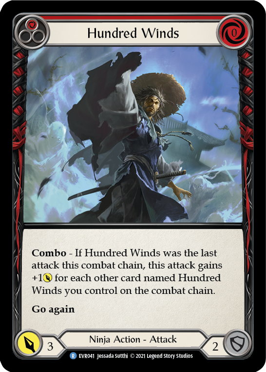 Hundred Winds (Red) [EVR041] (Everfest)  1st Edition Normal | Boutique FDB TCG
