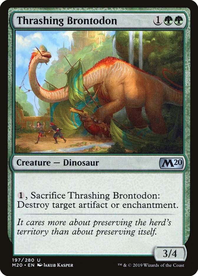 Thrashing Brontodon [Core Set 2020] | Boutique FDB TCG
