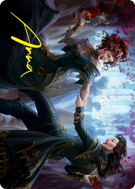 Falkenrath Celebrants 1 Art Card (Gold-Stamped Signature) [Innistrad: Crimson Vow Art Series] | Boutique FDB TCG