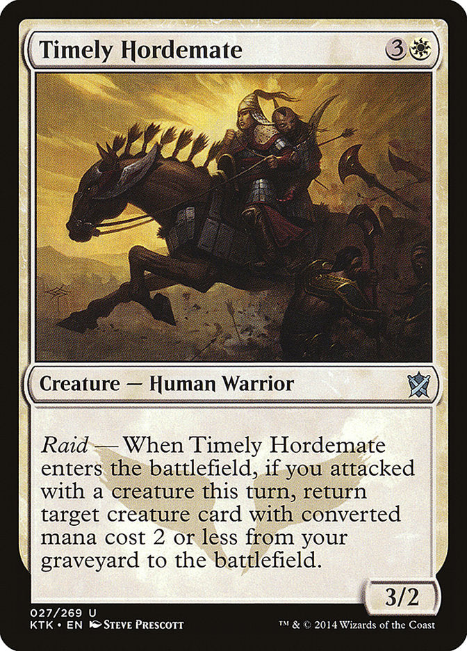 Timely Hordemate [Khans of Tarkir] | Boutique FDB TCG