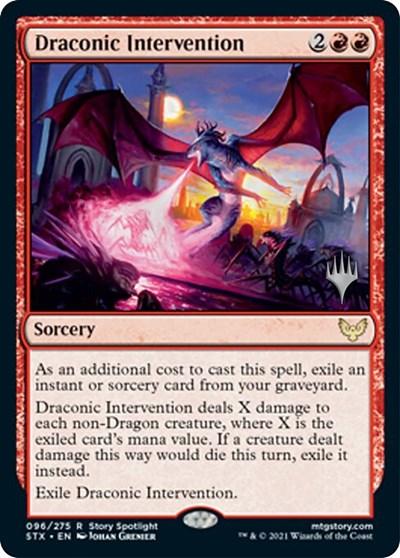 Draconic Intervention (Promo Pack) [Strixhaven: School of Mages Promos] | Boutique FDB TCG