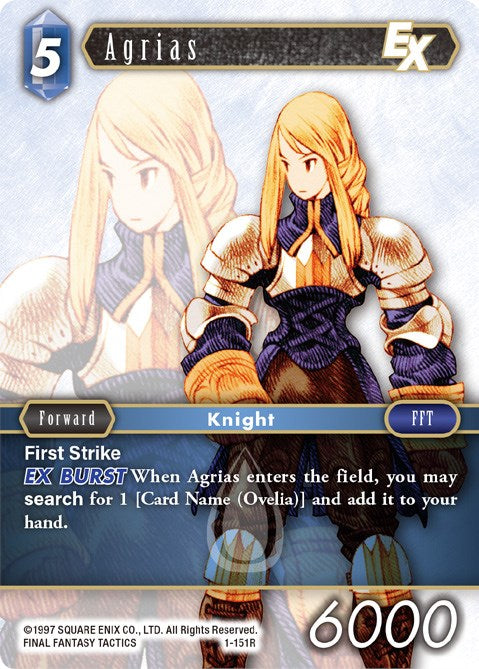 Agrias EX [Opus I] | Boutique FDB TCG