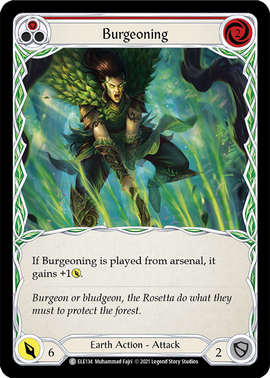 Burgeoning (Red) [ELE134] (Tales of Aria)  1st Edition Normal | Boutique FDB TCG