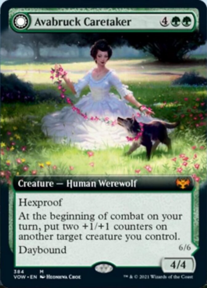 Avabruck Caretaker // Hollowhenge Huntmaster (Extended Art) [Innistrad: Crimson Vow] | Boutique FDB TCG