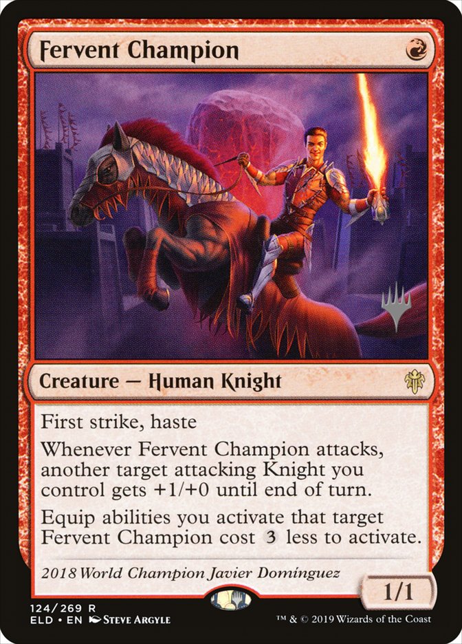 Fervent Champion (Promo Pack) [Throne of Eldraine Promos] | Boutique FDB TCG