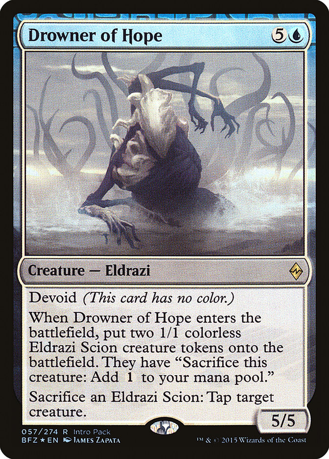 Drowner of Hope (Intro Pack) [Battle for Zendikar Promos] | Boutique FDB TCG