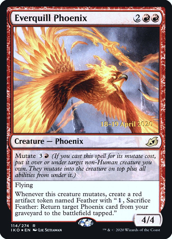 Everquill Phoenix [Ikoria: Lair of Behemoths Prerelease Promos] | Boutique FDB TCG