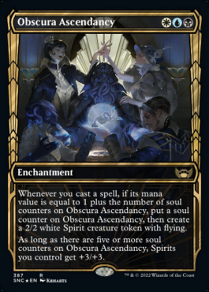 Obscura Ascendancy (Showcase Golden Age Gilded Foil) [Streets of New Capenna] | Boutique FDB TCG