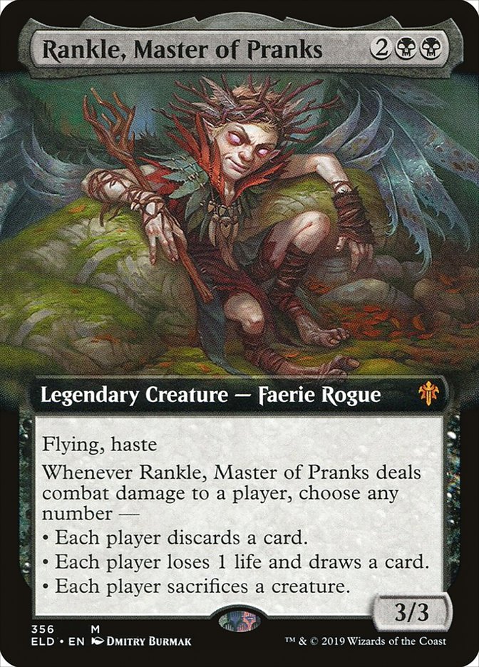 Rankle, Master of Pranks (Extended Art) [Throne of Eldraine] | Boutique FDB TCG