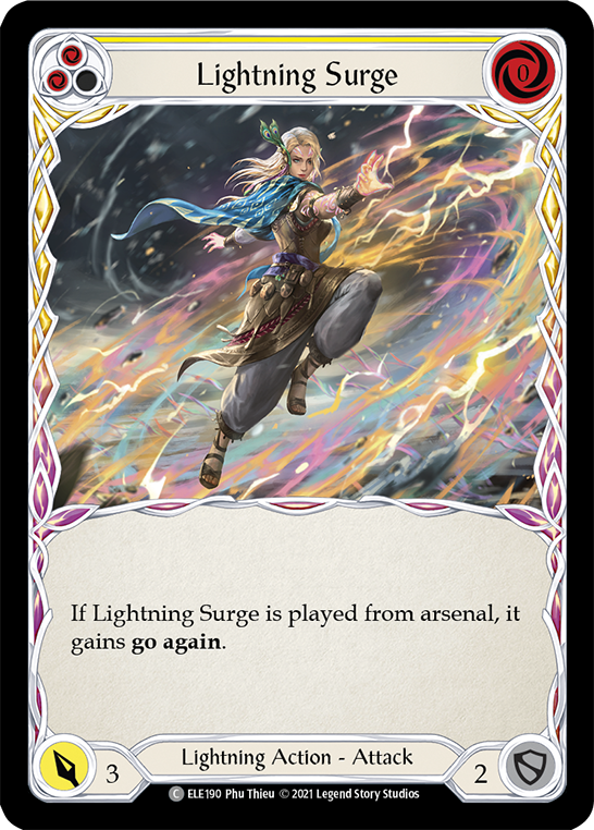 Lightning Surge (Yellow) [ELE190] (Tales of Aria)  1st Edition Normal | Boutique FDB TCG