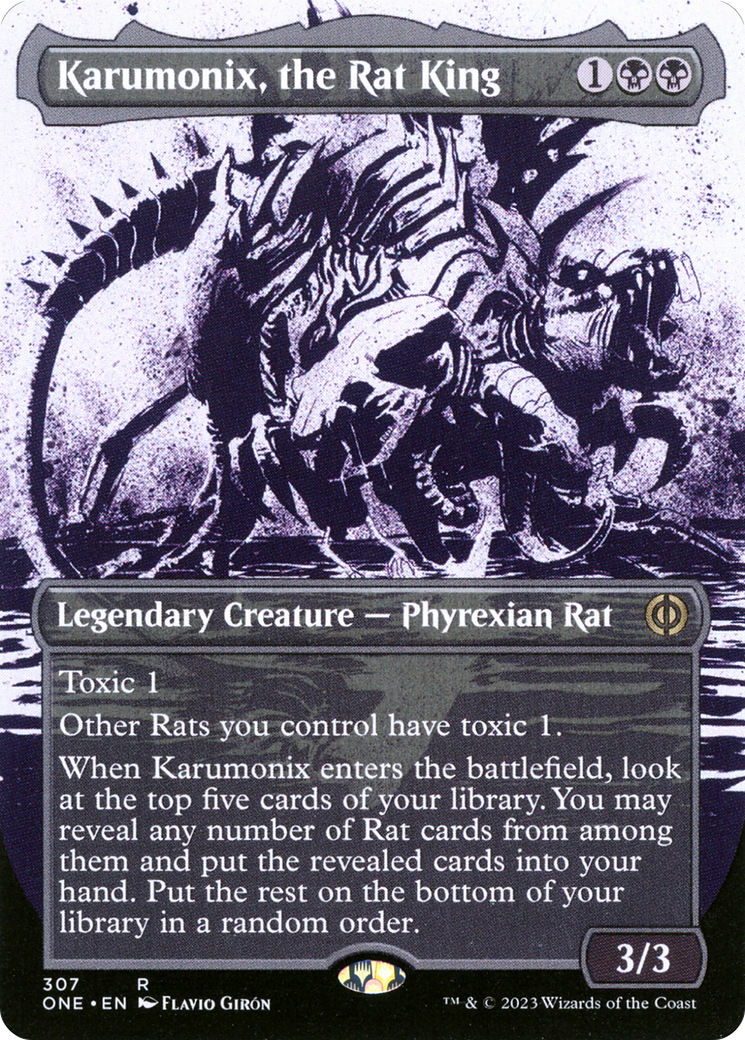 Karumonix, the Rat King (Borderless Ichor) [Phyrexia: All Will Be One] | Boutique FDB TCG