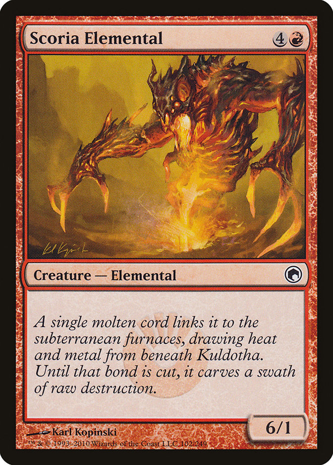 Scoria Elemental [Scars of Mirrodin] | Boutique FDB TCG