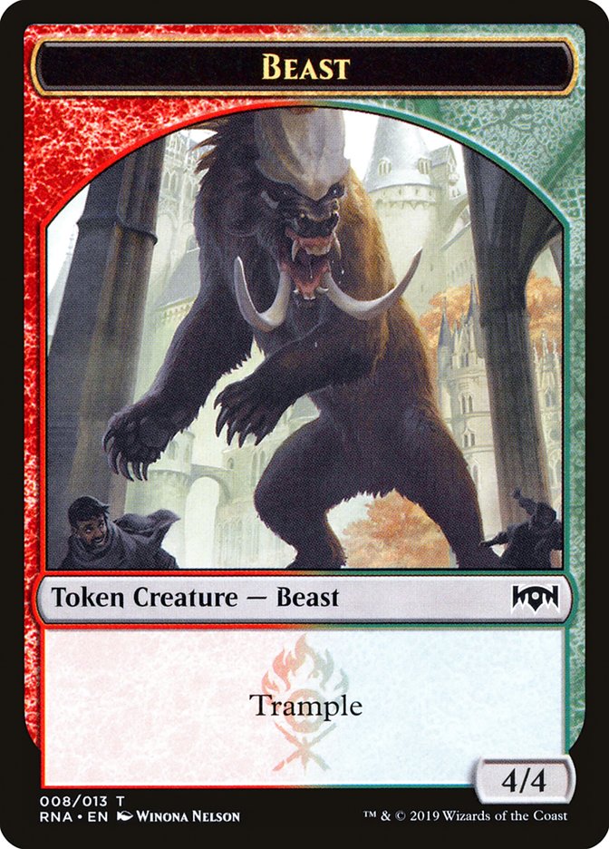 Beast Token [Ravnica Allegiance Tokens] | Boutique FDB TCG