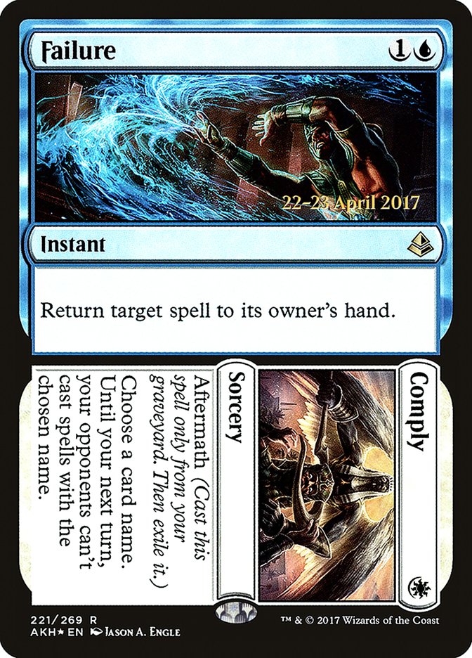 Failure // Comply [Amonkhet Prerelease Promos] | Boutique FDB TCG