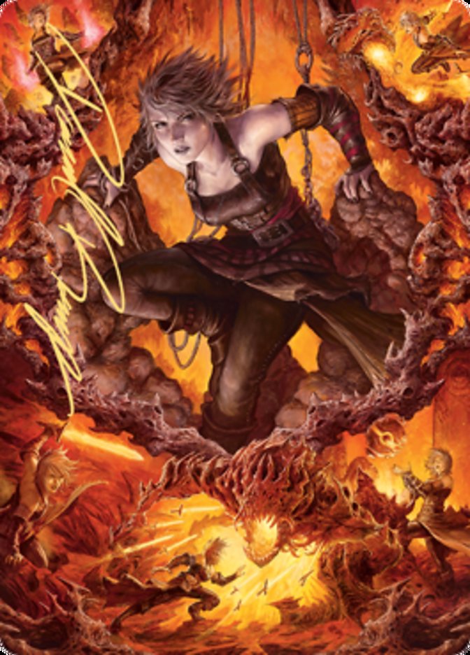 Nahiri, Heir of the Ancients 2 Art Card (Gold-Stamped Signature) [Zendikar Rising Art Series] | Boutique FDB TCG