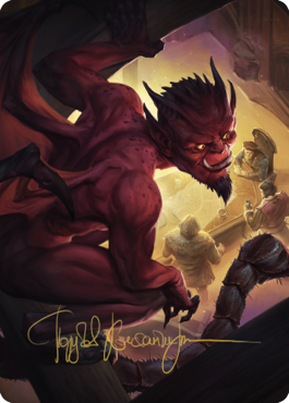 Nefarious Imp Art Card (Gold-Stamped Signature) [Commander Legends: Battle for Baldur's Gate Art Series] | Boutique FDB TCG