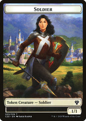 Human Soldier (005) // Drake Double-Sided Token [Commander 2020 Tokens] | Boutique FDB TCG