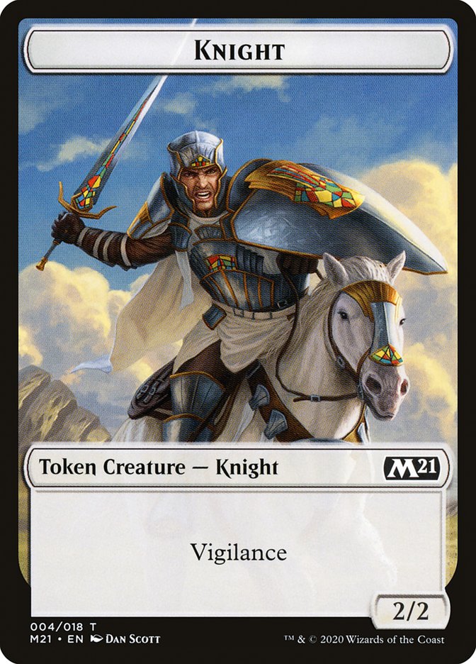 Beast // Knight Double-Sided Token [Core Set 2021 Tokens] | Boutique FDB TCG