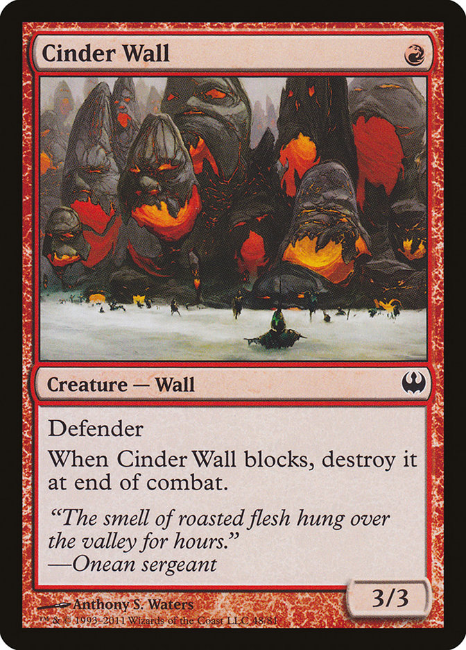 Cinder Wall [Duel Decks: Knights vs. Dragons] | Boutique FDB TCG