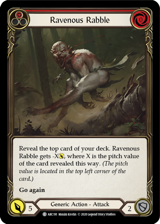 Ravenous Rabble (Red) [U-ARC191] (Arcane Rising Unlimited)  Unlimited Normal | Boutique FDB TCG