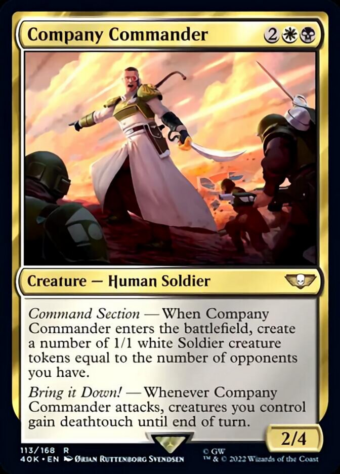 Company Commander (Surge Foil) [Warhammer 40,000] | Boutique FDB TCG