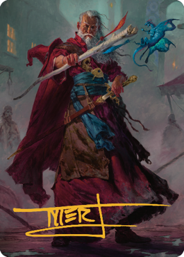 Elminster Art Card (64) (Gold-Stamped Signature) [Commander Legends: Battle for Baldur's Gate Art Series] | Boutique FDB TCG